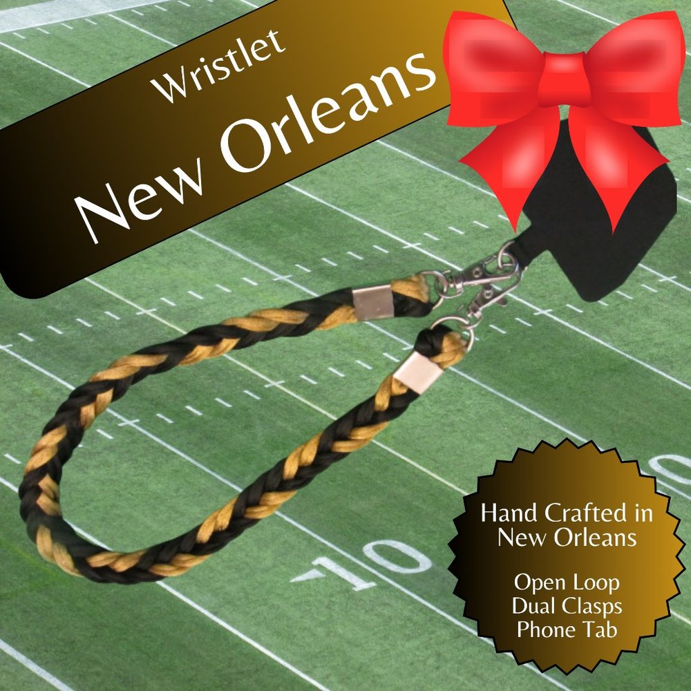 Braided Universal Phone Wristlet, New Orleans Football, Sports Team Col…